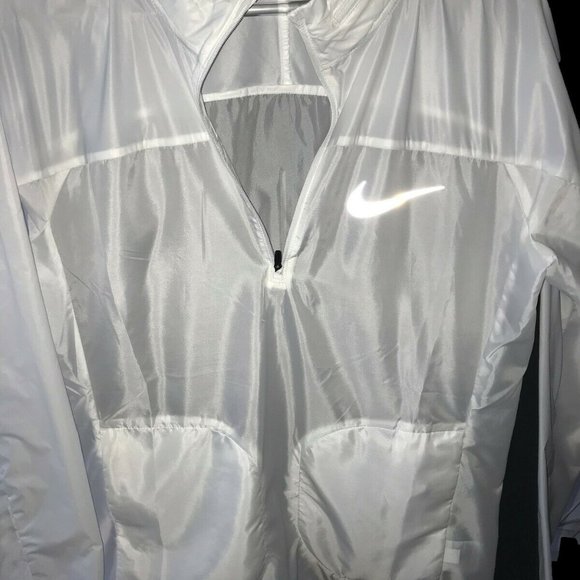 Nike Nylon Running Jacket Men's White Size S - Picture 1 of 1